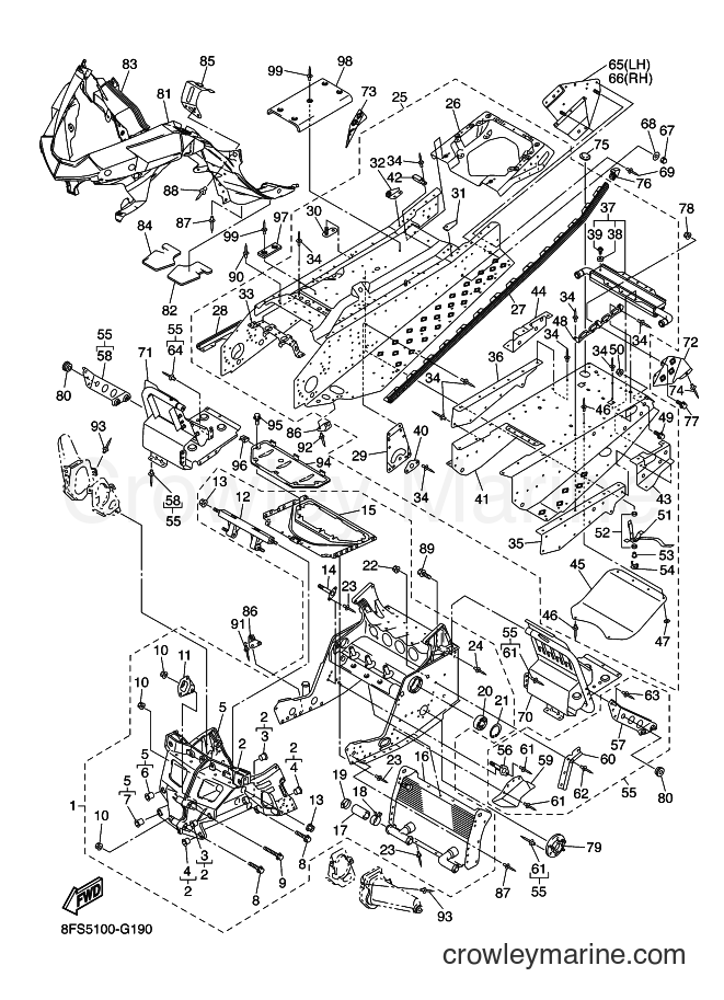 Yamaha Motors RX10M (8FS6) [010] - FRAME