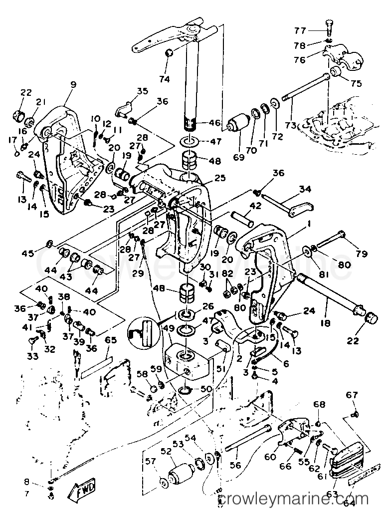 Yamaha Motors P200TLRR - BRACKET 1
