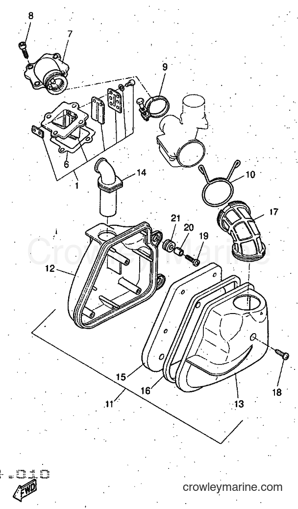 1997 Scooter YQ50 - YQ50 (5CL1) [999] - INTAKE