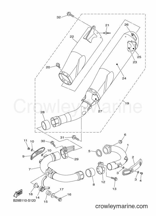 2017 Dirt Bike YZ250FX - YZ250FX (B29D) [010] - EXHAUST