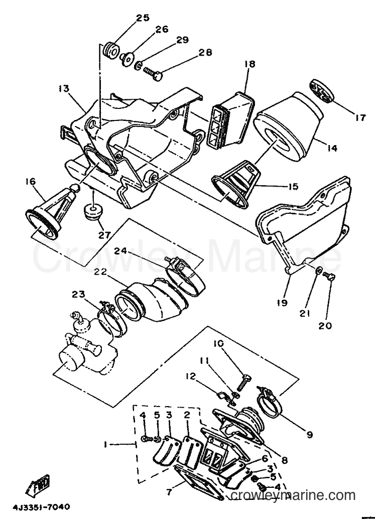 1987 Dirt Bike DT125-MX - DT125-MX (4J3) [999] - INTAKE