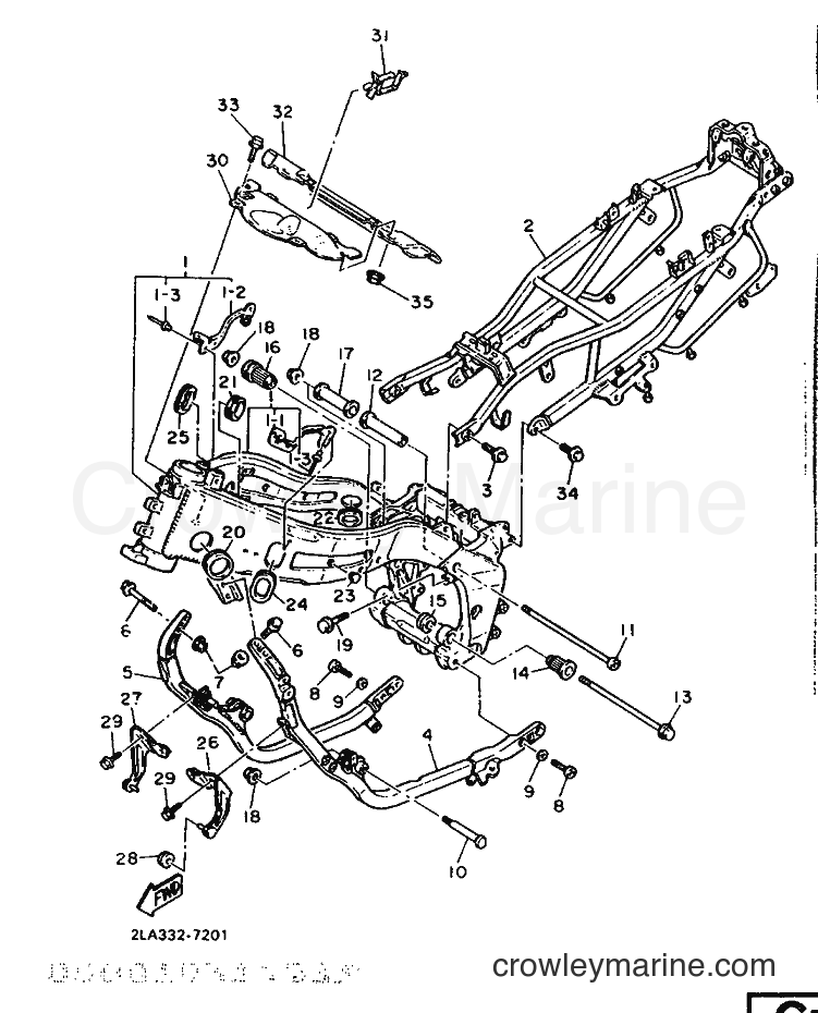 1987 Sport Bike FZR1000 - FZR1000 (2LE) [999] - FRAME