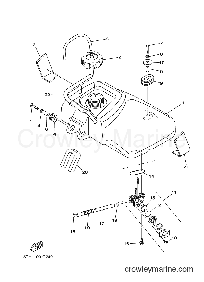 2008 ATV YFM50 - YFM50 (5YFF) [010] - FUEL TANK