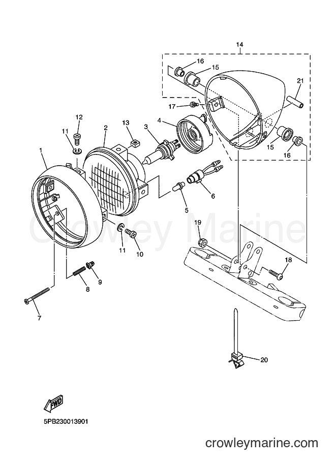 Yamaha Motors XVS1100 (5PB2) [070] - HEADLIGHT