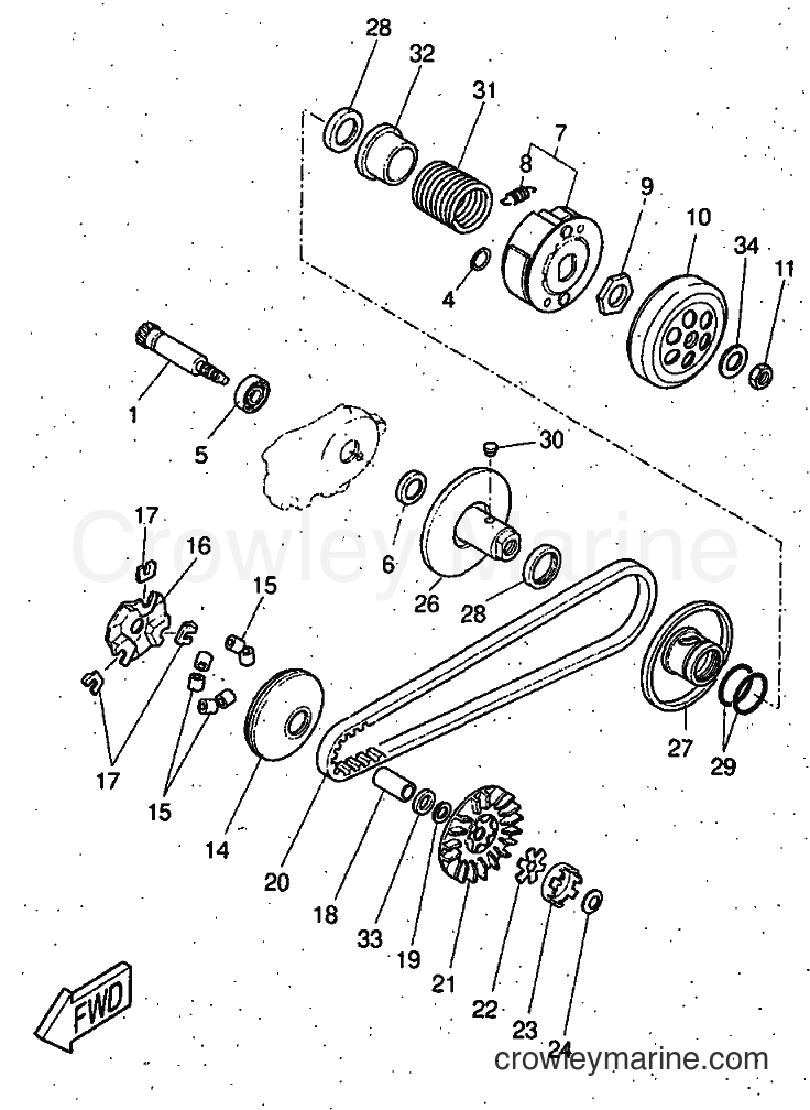 1997 Scooter YQ50 - YQ50 (5CL1) [999] - CLUTCH