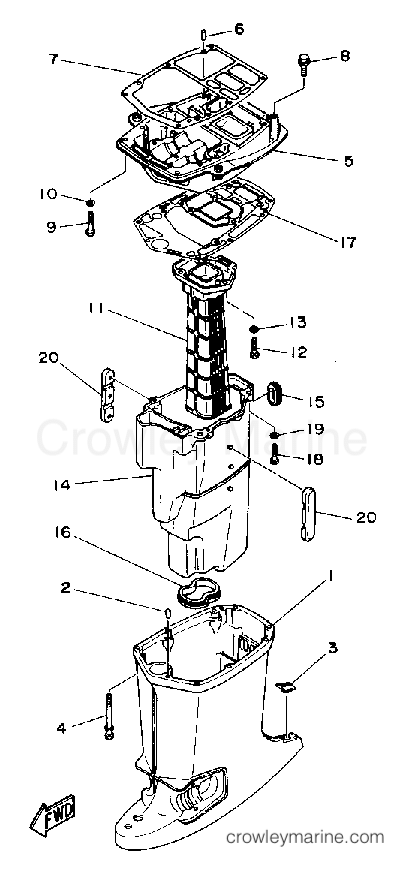 Yamaha Motors P60TLHQ - UPPER CASING