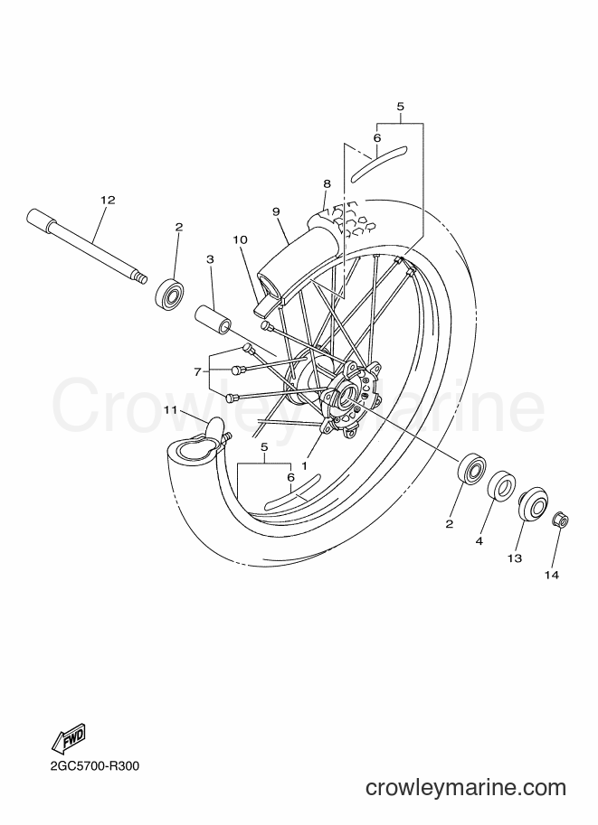 2016 Dirt Bike WR450F - WR450F (2GC2) [010] - FRONT WHEEL