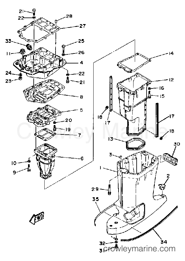 Yamaha Motors PROV150LH - UPPER CASING