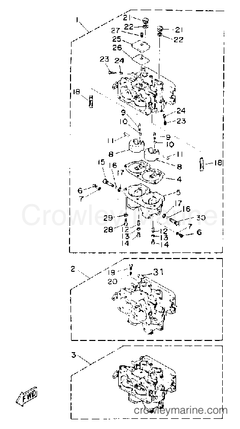 Yamaha Motors V6EXCELXG - CARBURETOR