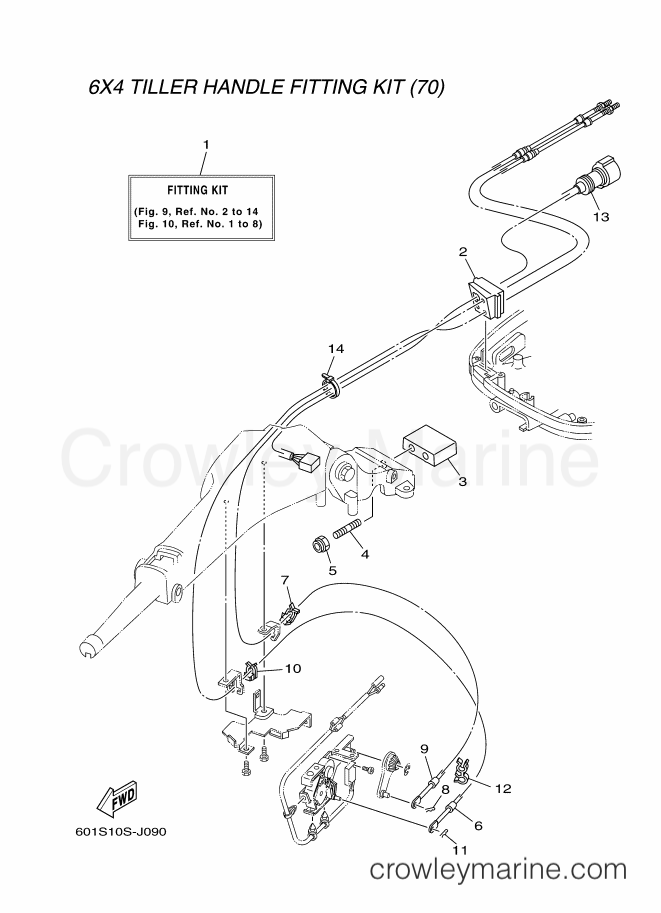 Yamaha Motors RIGGING STEERING-201 (601S) [010] - FITTING KIT 5