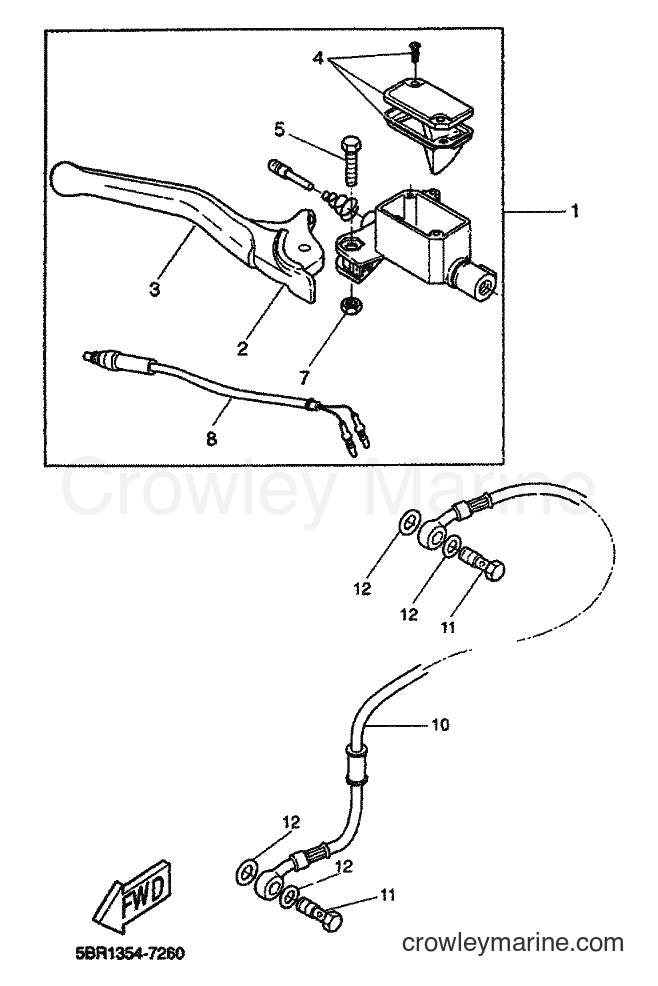 1999 Scooter YQ50 - YQ50 (5KF1) [010] - M. CYLINDER FOR DISK BRAKE