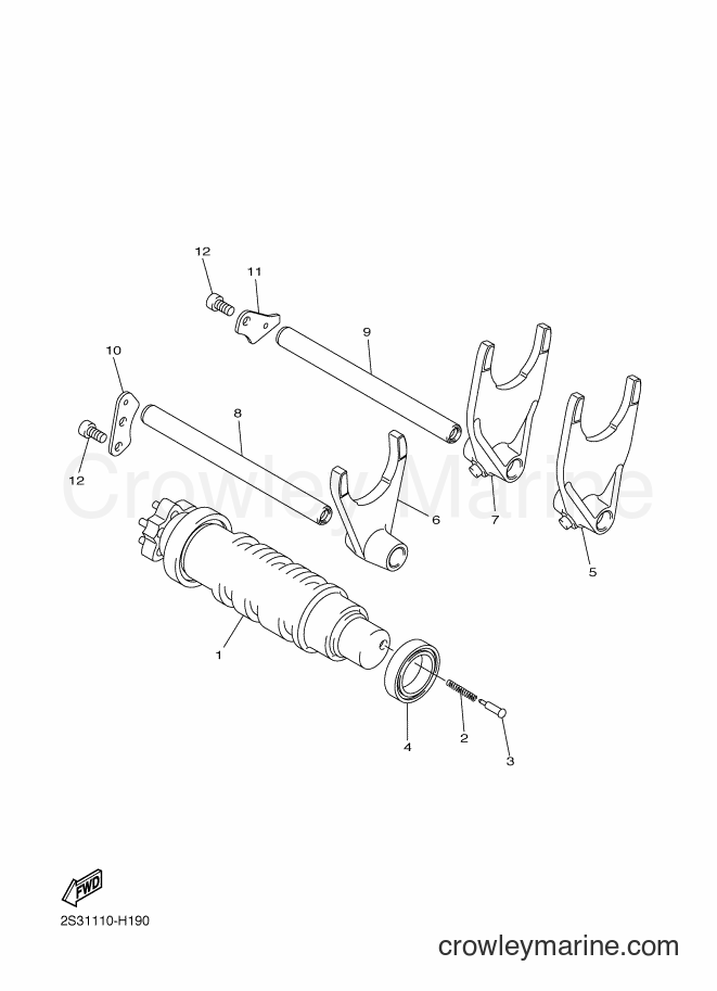 Yamaha Motors VMX17 (2CEL) [050] - SHIFT CAM & FORK