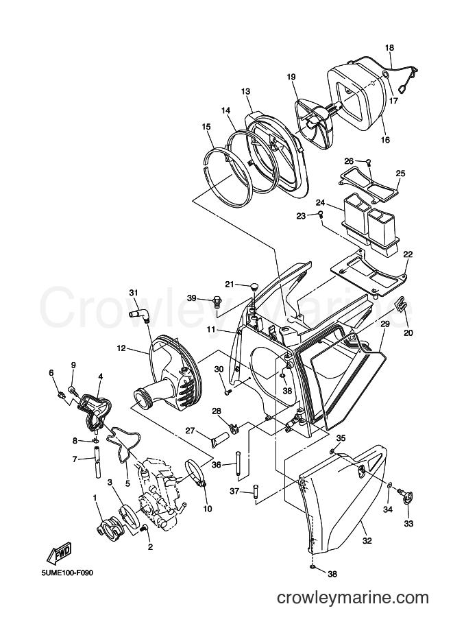 2007 Dirt Bike WR250F - WR250F (5UMF) [020] - INTAKE