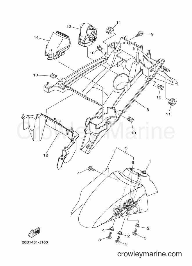 Yamaha Motors AF115S (20B1) [010] - FENDER
