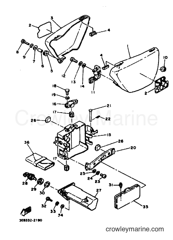 Yamaha Motors SR500 (3EB4) [999] - SIDE COVER