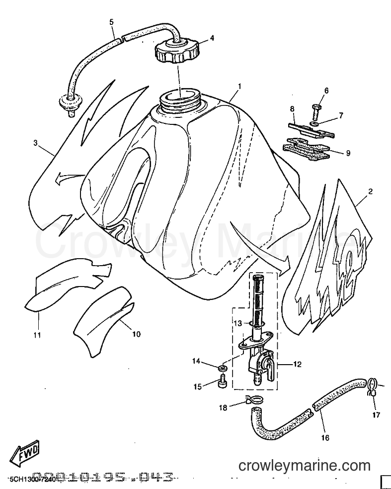 Yamaha Motors TT600R (5CH1) [040] - FUEL TANK