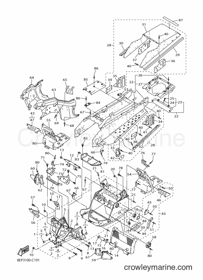 Yamaha Motors RX10M (8EV4) [020] - FRAME