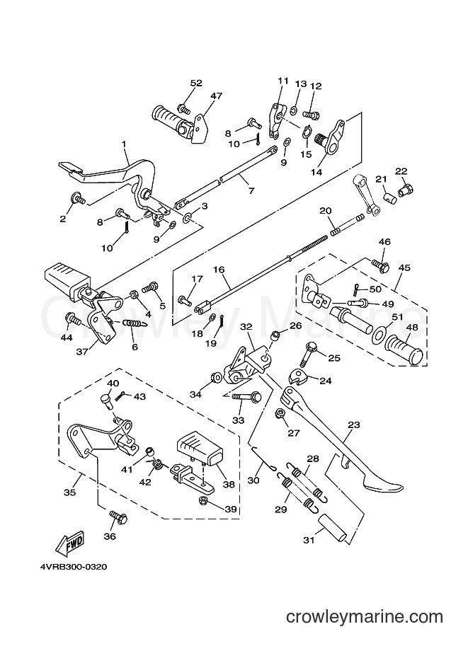 Yamaha Motors XVS650 (4VRB) [090] - STAND & FOOTREST