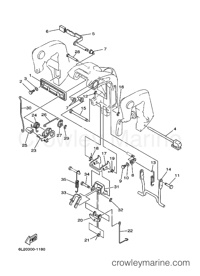 Yamaha Motors 20D (6L31) [110] - BRACKET 2