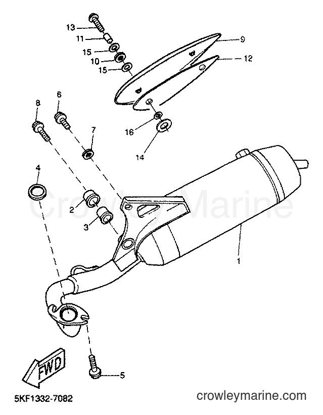 2001 Scooter YQ50 - YQ50 (5KH9) [010] - EXHAUST