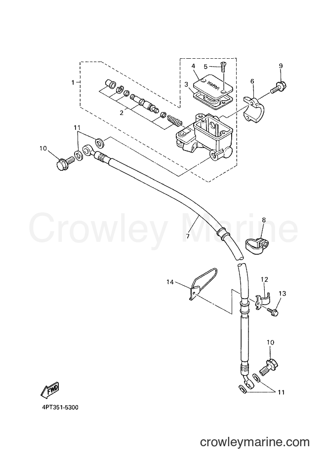 1996 Dirt Bike XT600E - XT600E (4PT3) [080] - FRONT MASTER CYLINDER