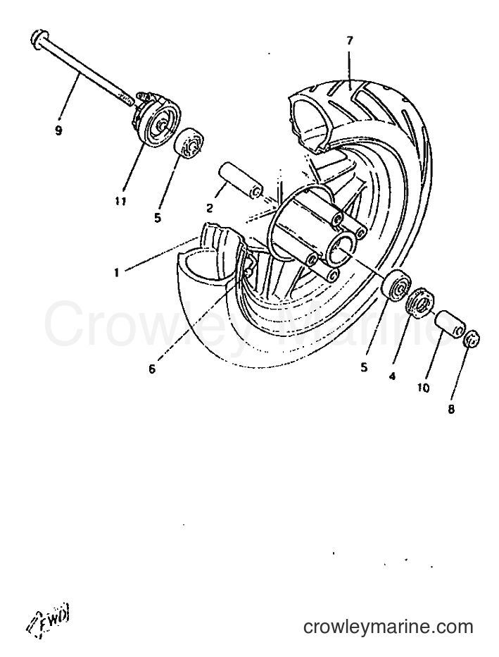 1998 Scooter CW50RSP - CW50RSP (5DX1) [010] - FRONT WHEEL
