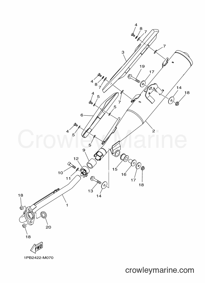 2013 Scooter T115FSEC - T115FSEC (1PB3) [010] - EXHAUST