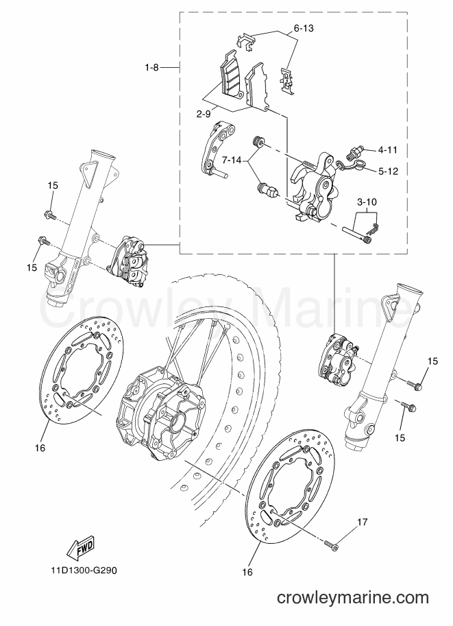 2008 Dirt Bike XT660Z - XT660Z (11D1) [030] - FRONT BRAKE