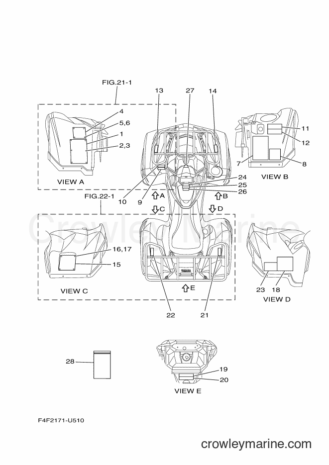 2019 ATV YFM700FWAD - YFM700FWAD (B4F2) [010] - EMBLEM & LABEL 1
