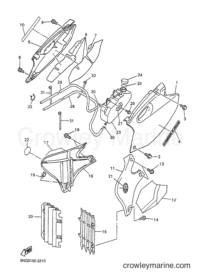 2002 Dirt Bike WR426F - WR426F (5NG6) [030] - SIDE COVER