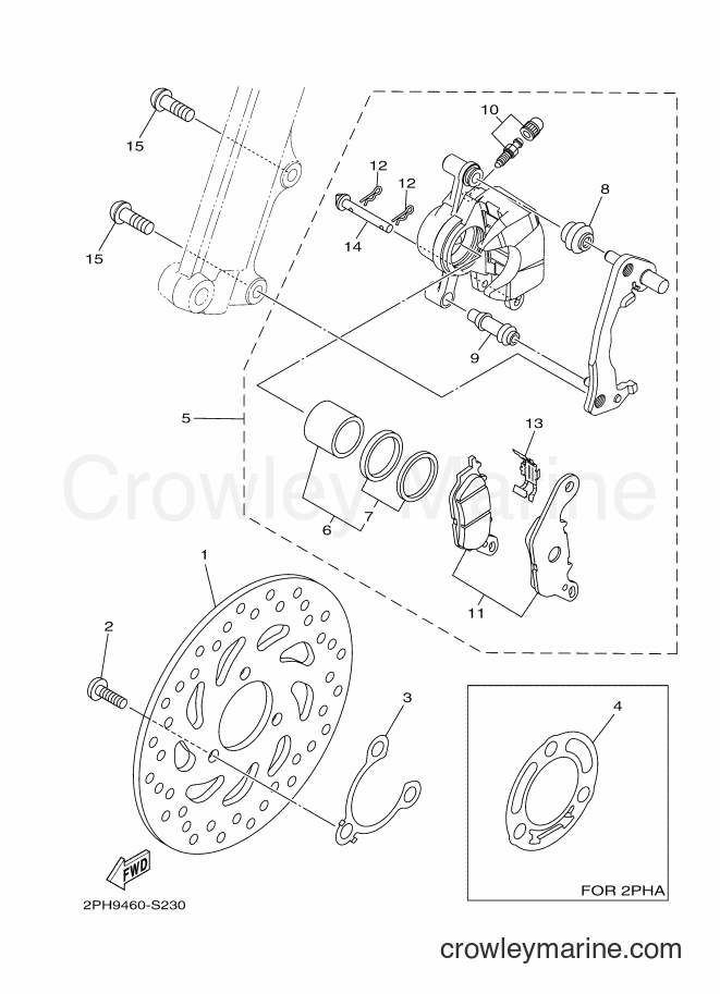 2017 Scooter LNS125 - LNS125 (2PHA) [010] - FRONT BRAKE CALIPER