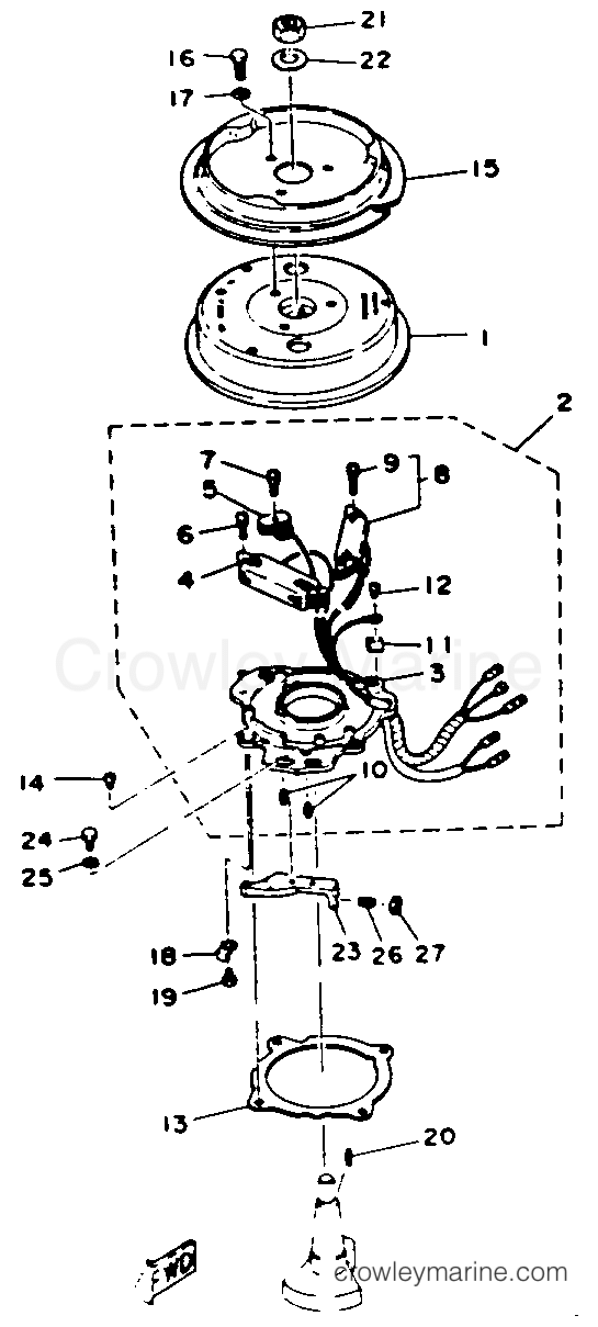 Yamaha Motors 9.9ESHR - CDI MAGNETO