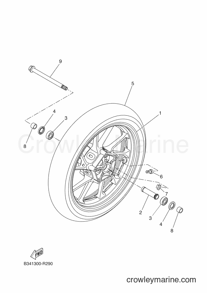 2016 Street Bike MTM690-U - MTM690-U (B345) [020] - FRONT WHEEL