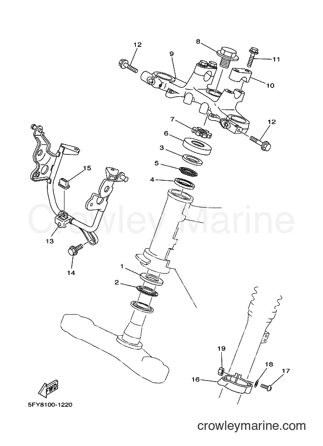 2012 Dirt Bike TW200E - TW200E (10DP) [010] - STEERING