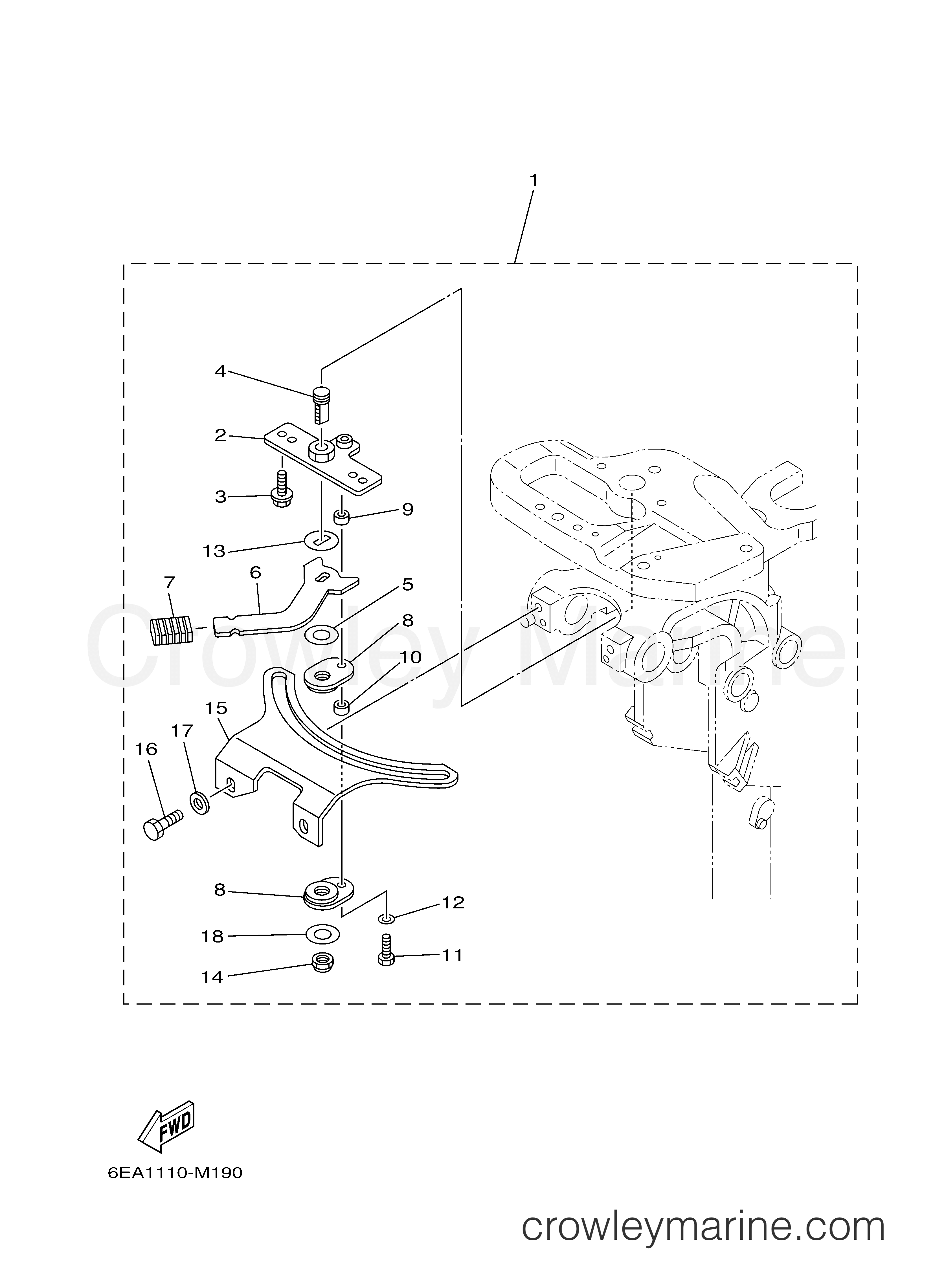 Yamaha Motors T9.9LPHB - STEERING FRICTION