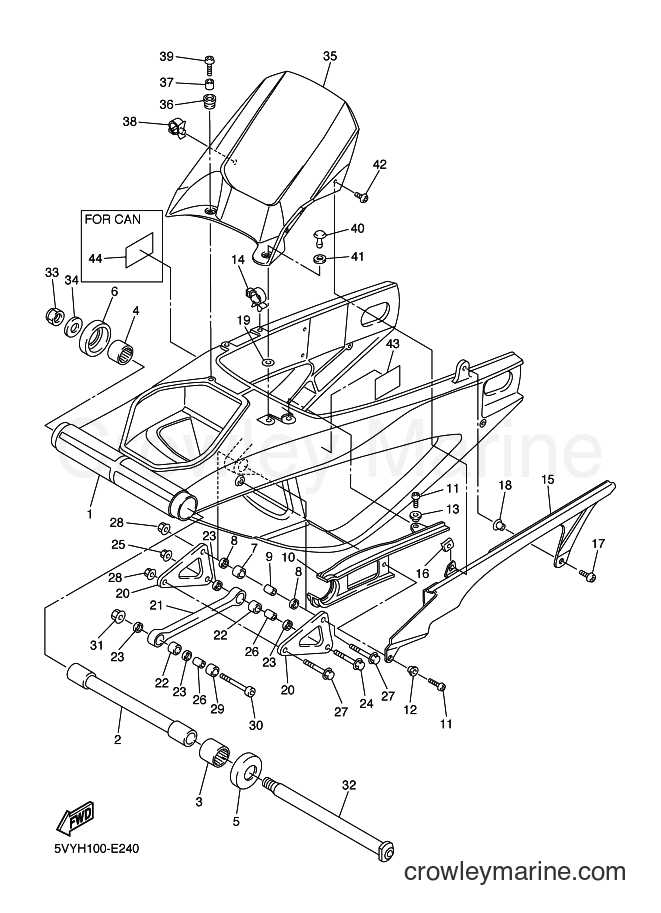 Yamaha Motors YZF-R1 (5VYK) [010] - REAR ARM