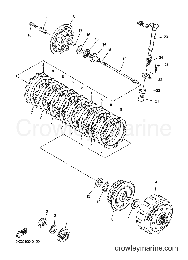 2005 Dirt Bike YZ450F - YZ450F (5XD6) [010] - CLUTCH