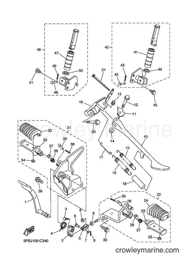 Yamaha Motors XVS1100 (5PBB) [070] - STAND & FOOTREST