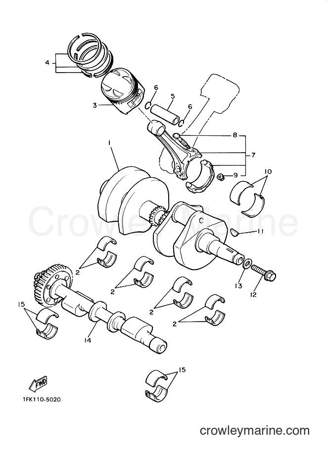 Yamaha Motors VMX12 (3JPF) [010] - CRANKSHAFT & PISTON
