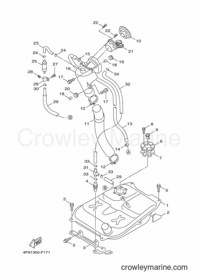 2012 Scooter XC125 - XC125 (4P9B) [010] - FUEL TANK