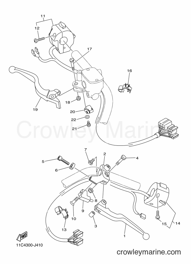 Yamaha Motors XVS1300A (1CS1) [010] - HANDLE SWITCH & LEVER