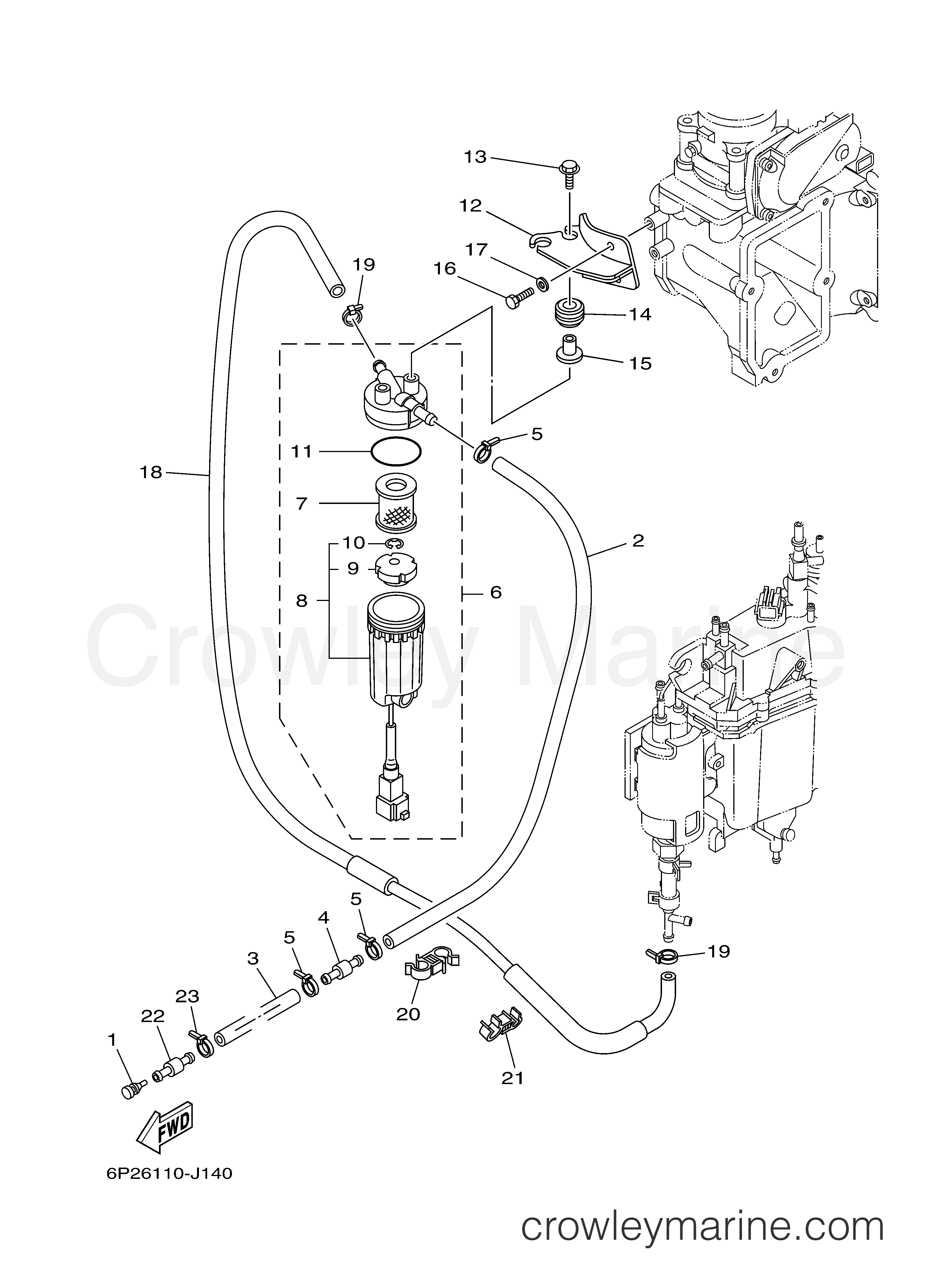 Yamaha Motors LF250TUR - FUEL 1