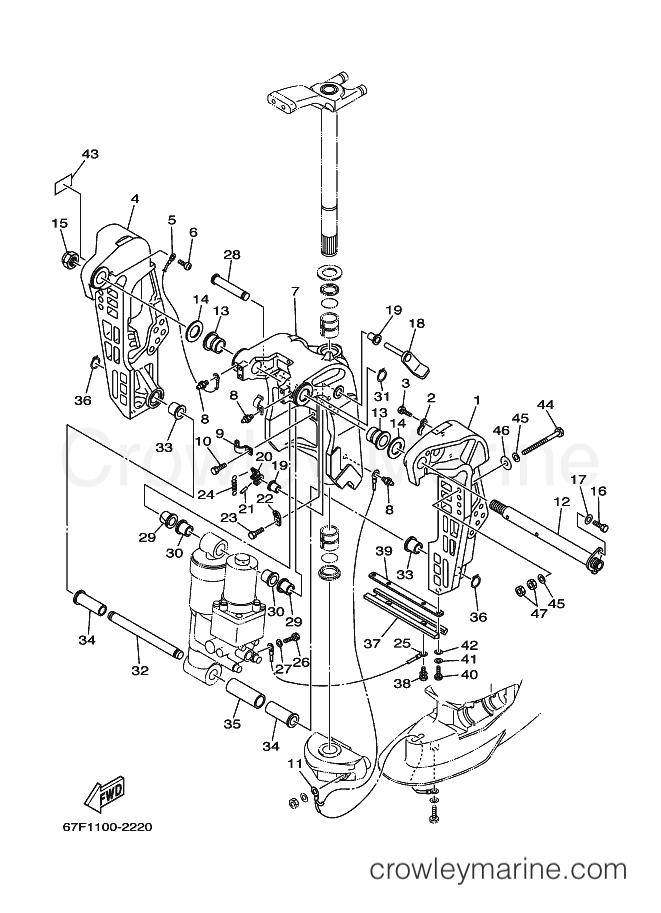 Yamaha Motors F80AETL (67G2) [130] - BRACKET 1