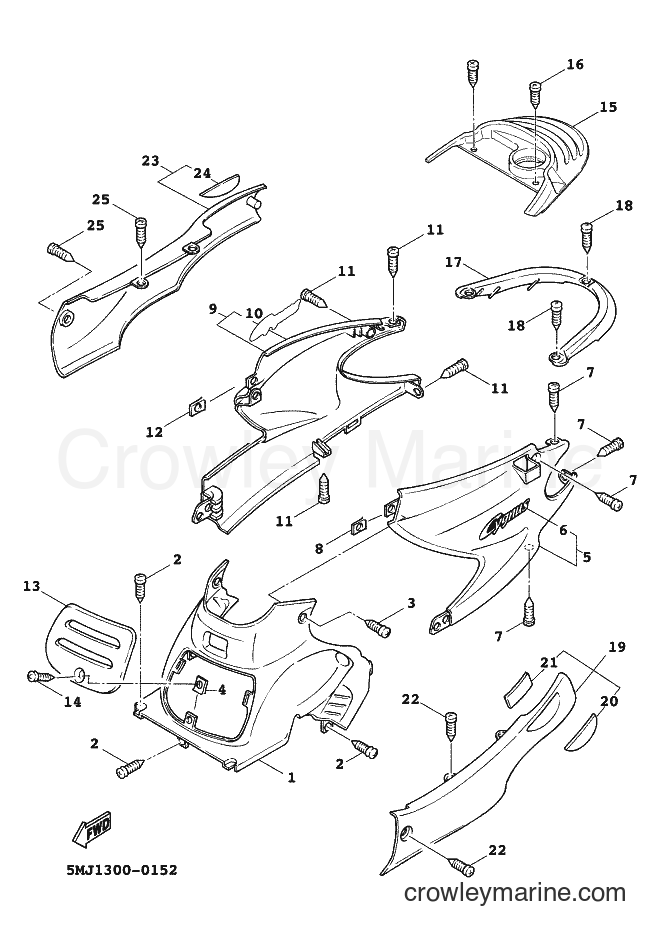 2000 Scooter XC125A - XC125A (5MJ8) [010] - SIDE COVER