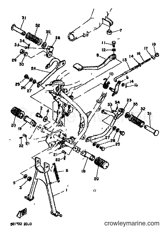 1982 Street Bike RD80 - RD80 (12G) [999] - STAND & FOOTREST