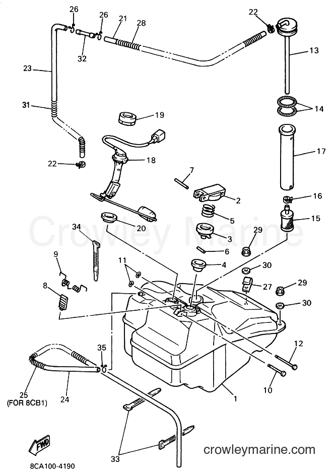 1994 Snowmobile VX600 - VX600 (8CA1) [030] - FUEL TANK