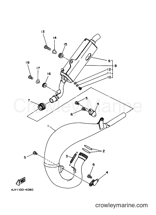 1994 Dirt Bike YZ125 - YZ125 (4JY2) [99A] - EXHAUST