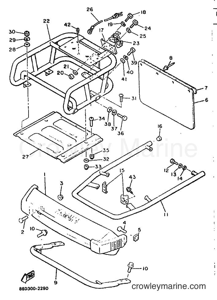 1992 Snowmobile BR250TF - BR250TF (86D4) [010] - BUMPER
