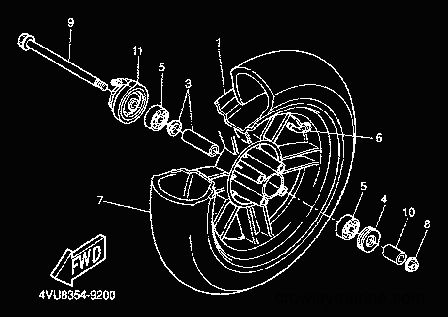 Yamaha Motors CW50 (5HG8) [010] - FRONT WHEEL