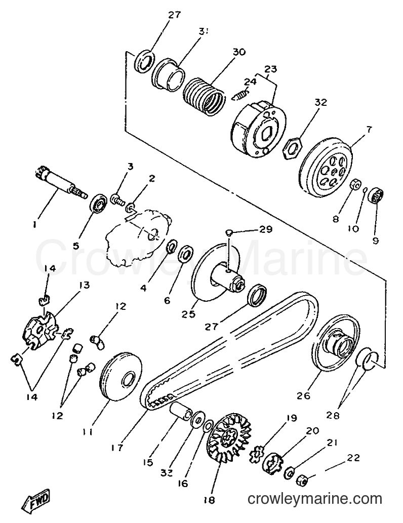1996 Scooter YA50S - YA50S (4MJ2) [999] - CLUTCH